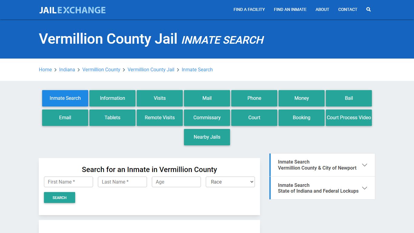 Vermillion County Jail, IN Inmate Search: Roster & Mugshots