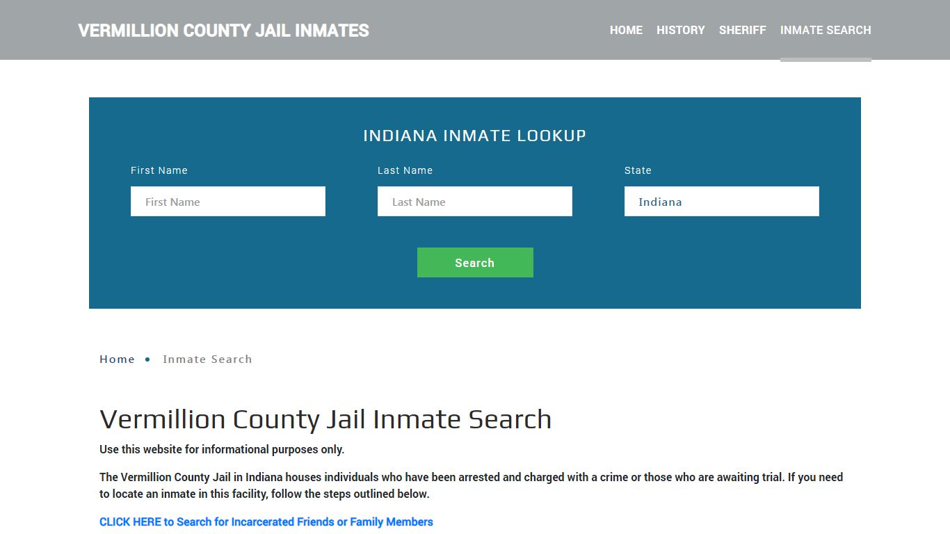 Vermillion County, IN Detainee Lookup